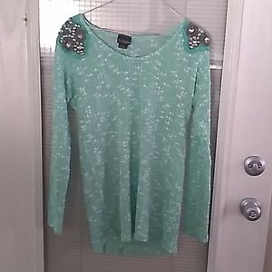 Large mint daytrip long-sleeved shirt